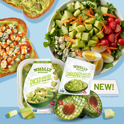 Megamex foods wholly avocado diced and smashed release image.